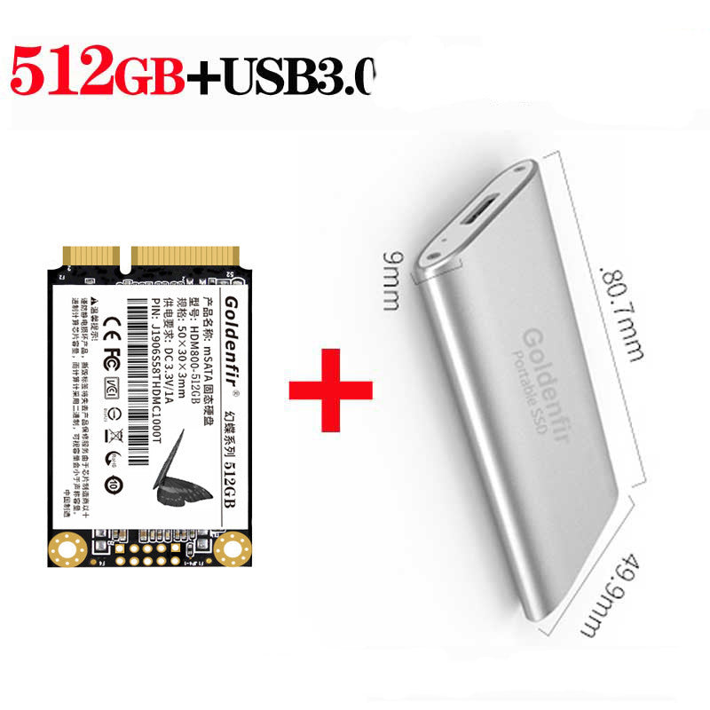 **Genuine 512GB Solid State Drive**
Universal SSD designed for both desktop and notebook computers, featuring a compact mini SATA interface.
